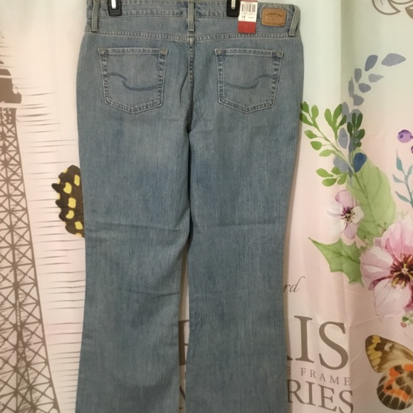 SIGNATURE BY LEVI STRAUSS & CO PANTS BLUE JEAN LOW RISE BOOTCUT 16 LONG NWT - Picture 6 of 8